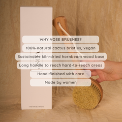 Image 5 for 100% Cactus Bristle Vegan Dry Body Brush - Long