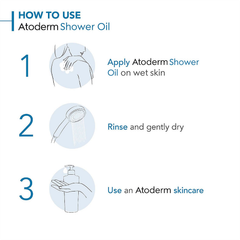 Image 5 for Atoderm Shower Oil, Body Wash 200ml