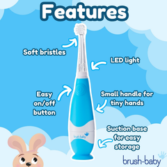 Image 3 for BabySonic Toothbrush Blue 0-3 years