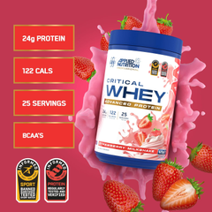 Image 2 for Critical Whey Protein Powder Strawberry Milkshake 825g