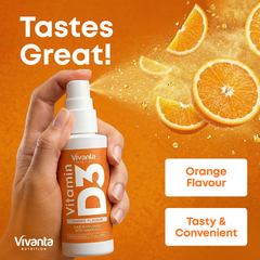 Image 5 for Vitamin D Spray - 3000IU 75µg - 60ml Orange Flavour - 1 Year Supply Vegetarian Oral Spray