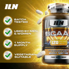 Image 5 for BCAA Tablets - 2,400mg per Serving - 120 Vegetarian Tablets