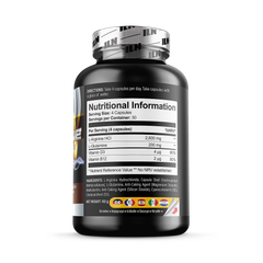 Image 2 for L Arginine Capsules - 2,600mg per Serving with Added Glutamine - 120 Vegetarian Capsules
