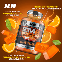 Image 4 for ZM6 Gummies - High Strength Zinc, Magnesium & Vitamin B6 - 100 Vegan Gummies (Orange Flavour)