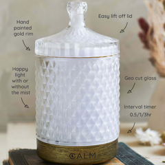 Image 2 for Aroma Diffuser with Essential Oil Blend Set‚ Stress, Energy & Sleep Support (3 x 10ml)‚ Breathe, Live & Rest Calm