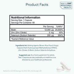Image 4 for Biotin Complex Capsules With Selenium And Zinc 60 Capsules