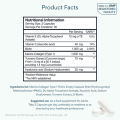 Image 4 for Collagen Complex with Hyaluronic Acid & Turmeric 60 Capsules