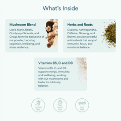 Image 3 for Mushroom Powder Complex With Lion's Mane, Reishi And Cordyceps 30 Servings