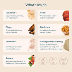 Image 5 for Mushroom Powder Complex With Lion's Mane, Reishi And Cordyceps 30 Servings