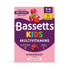 Image 1 for Bassetts Kids Multivitamins 3-6 Strawberry 30 Gummies