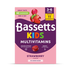 Image 1 for Bassetts Kids Multivitamins 3-6 Strawberry 60 Gummies