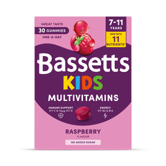 Image 1 for Bassetts Kids Multivitamins 7-11 Raspberry 30 Gummies
