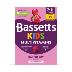 Image 1 for Bassetts Kids Multivitamins 7-11 Raspberry 60 Gummies