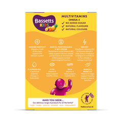 Image 2 for Bassetts Kids Multivitamins 7-11 Omega-3 Tropical 30 Gummies