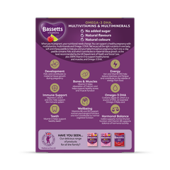 Image 2 for Bassetts Pregnancy+ Omega-3 DHA Multivitamins & Multiminerals Raspberry & Lime 30 Gummies