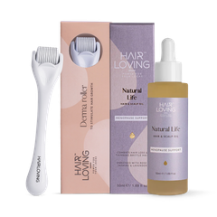 Image 2 for Menopause Hair Regrowth Bundle – Natural Support for Thinning Hair During Midlife | Natural Life Hair Oil & Derma Roller Combo