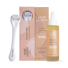Image 1 for Beauty Renewal Hair Conditioning Bundle for Hair Growth – Rosemary-Infused Hair Growth Oil & Derma Roller