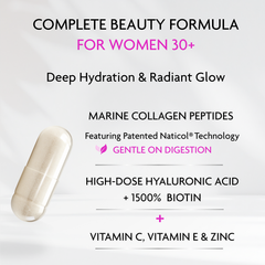 Image 3 for Vitamini Hydrolysed Marine Collagen with Vitamin C & Hyaluronic Acid 90 Capsules