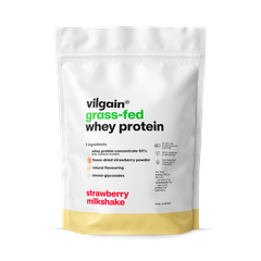 Image 1 for Grass-Fed Whey Protein Powder Strawberry Milkshake 1000g | 22g Protein per Serving | British Sourced | Naturally Sweetened with Stevia