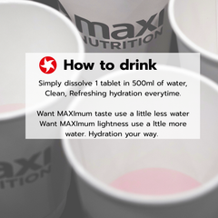 Image 5 for MaxiNutrition Hydration tabs, Pink Grapefruit, Zero Sugar 6 x 10 Tablets (6 Pack)