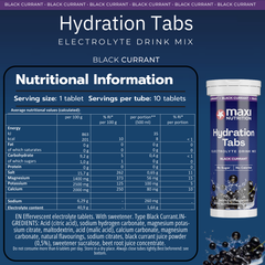 Image 2 for MaxiNutrition Hydration tabs, Black Currant, Zero Sugar 6 x10 Tablets (6 Pack)