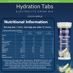Image 3 for MaxiNutrition Hydration tabs, Green Apple, Zero Sugar 6 x 10 Tablets (6 Pack)