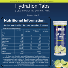 Image 2 for MaxiNutrition Hydration tabs, Lemon Lime, Zero Sugar 6 x10 Tablets (6 Pack)
