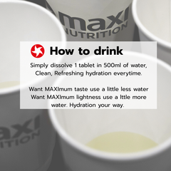 Image 5 for MaxiNutrition Hydration tabs, Lemon Lime, Zero Sugar 6 x10 Tablets (6 Pack)