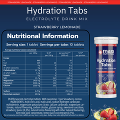 Image 2 for MaxiNutrition Hydration tabs, Strawberry Lemonade, Zero Sugar 6 x 10 Tablets (6 Pack)