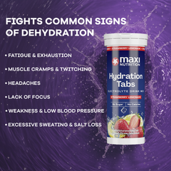 Image 3 for MaxiNutrition Hydration tabs, Strawberry Lemonade, Zero Sugar 6 x 10 Tablets (6 Pack)