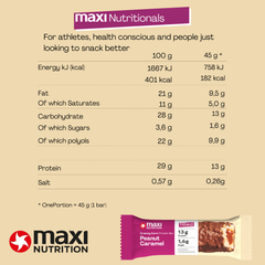 Image 5 for MaxiNutrition Creamy Core Protein Bar - Snack -13g Protein - Peanut Caramel
