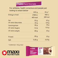 Image 5 for MaxiNutrition Creamy Core Protein Bar - Snack - Fat-Free, Low in Sugar - 13g Protein - Dark Chocolate Coconut 12 x 45g