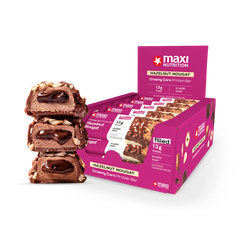Image 1 for MaxiNutrition Creamy Core Protein Bar - 13g Protein Snack - Hazelnut Nougat, 201 kcal per Serving, 12 x 45g