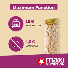 Image 3 for MaxiNutrition Creamy Core Protein Bar - 16g Protein Snack - Salted Pistachio, 193 kcal per Serving, 12 x 45g