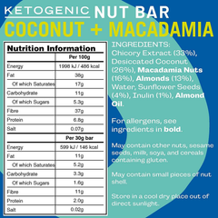 Image 3 for Coconut + Macadamia Bar (20 x 30g)