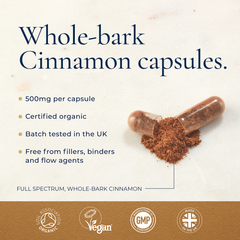 Image 5 for Organic Ceylon Cinnamon Caps - 60's Capsules