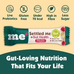 Image 2 for Settled Me + Gut Health White Choc and Raspberry 5 x 19g