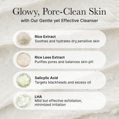Image 2 for Rice + LHA Pore Control Rice Cake Cleanser 150g