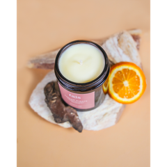 Image 2 for Tuscan Nights Scented Soy Candle with Cypress, Orange & Geranium – Natural Home Fragrance – 154g