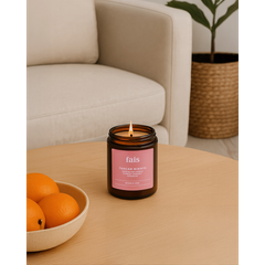Image 4 for Tuscan Nights Scented Soy Candle with Cypress, Orange & Geranium – Natural Home Fragrance – 154g