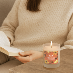Image 2 for Vanilla Chai Scented Soy Candle with Vanilla, Cinnamon, Anis, Ginger & Clove – Home Fragrance – 154g
