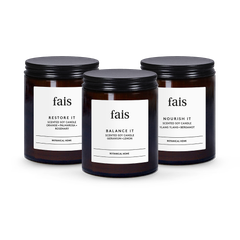 Image 1 for Scented Soy Candles Aromatherapy Set of 3 – Balance It, Nourish It & Restore It