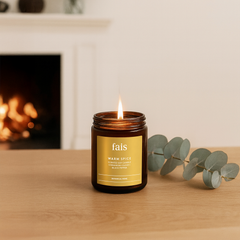 Image 2 for Warm Spice Soy Candle with Cinnamon, Clove & Black Pepper – Natural Home Fragrance – 154g