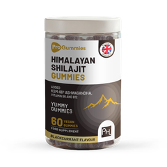 Image 1 for Himalayan Shilajit Gummies 3000mg with KSM-66 Ashwagandha, Vitamin B6 & B12 – 60 Vegan Gummies – Energy & Vitality Support for Men & Women – Blackcurrant Flavour – Prowise
