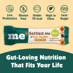 Image 2 for Settled Me + Gut Health Golden Toffee 12 packs x 5 bars