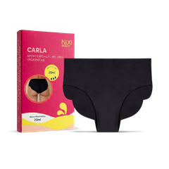 Image 1 for Carla High Leg Period Underwear Black Size 12