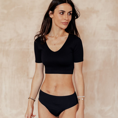 Image 2 for Carla High Leg Period Underwear Black Size 16