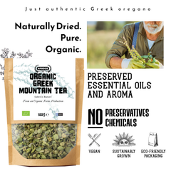 Image 4 for APSOGO Organic Greek Mountain Tea Loose Leaf Herbal Tea from Greece - 100g
