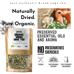 Image 4 for APSOGO Organic Sage Tea Loose Leaf Herbal Tea from Greece - 100g