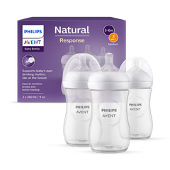 Image 1 for Avent Natural Response Bottles, 3 Pack
